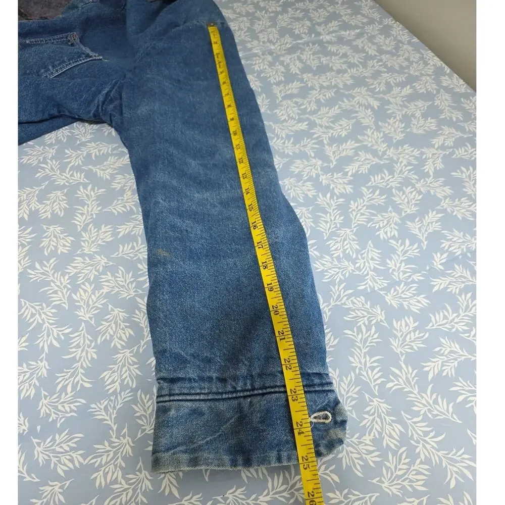 VTG Wrangler Big Ben Mens Barn Chore Coat Corduroy Collar Lined Distressed U.S.A - Picture 12 of 16